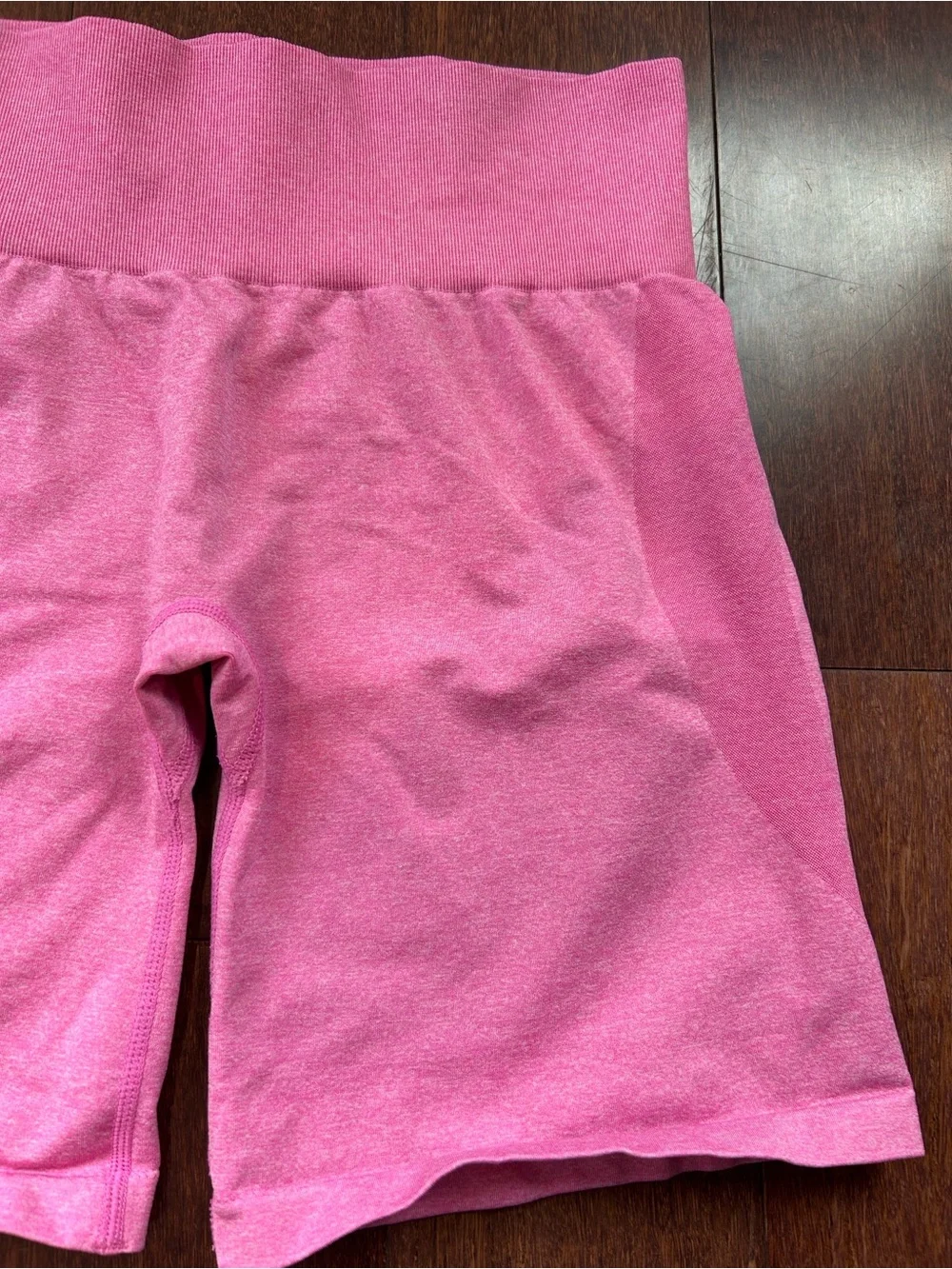 NVGTN Pink Pro Seamless Gym Shorts Size Large Contour Design High Waisted EUC